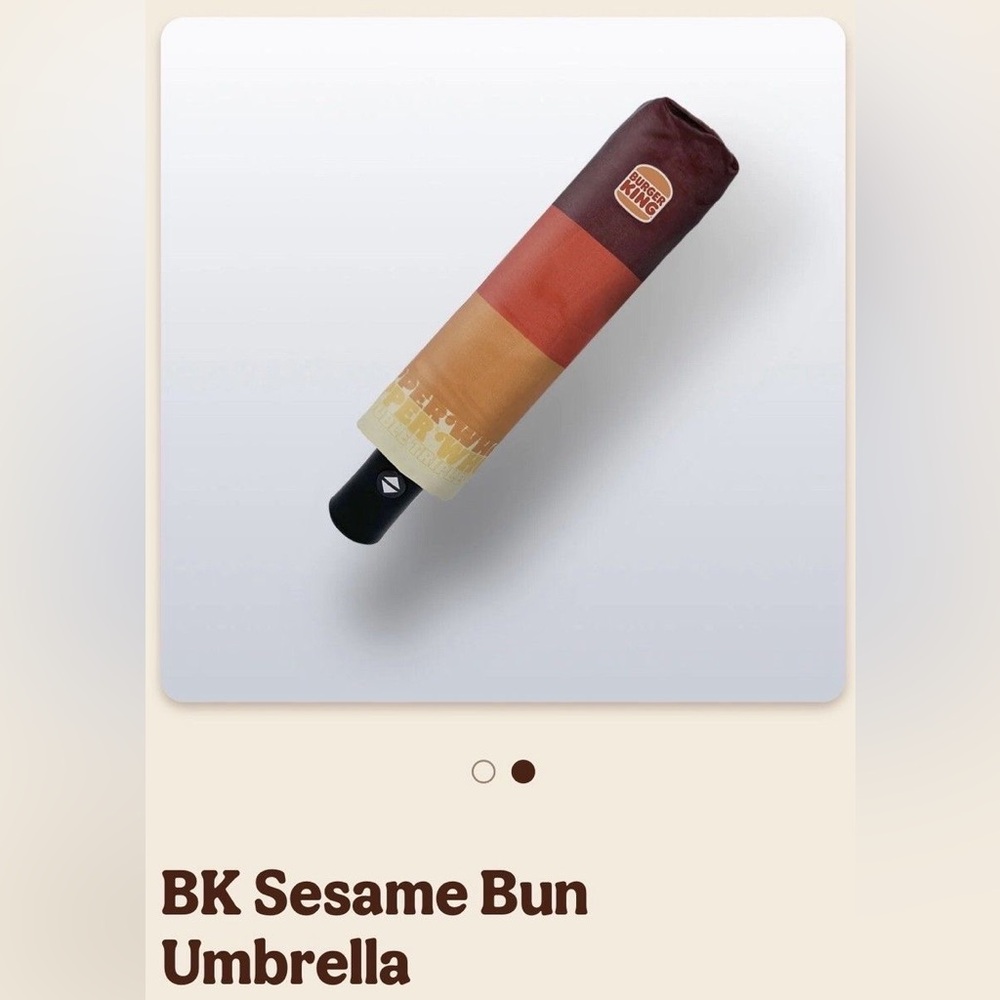 RARE -Burger King Sesame Bun Umbrella